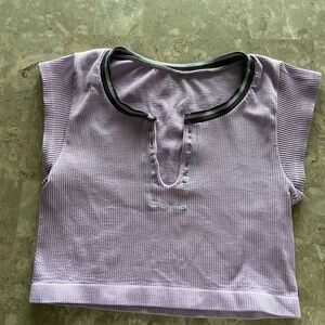 Urban Outfitters Purple Ribbed Crop Top